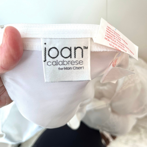 Joan Calabrese Mon Cheri White Communion / Flower Girl Dress Embroidered Lace, 7 - Picture 13 of 16